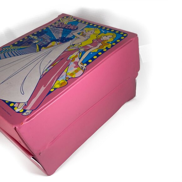 Vtg 1977 Barbie Fashion Doll Trunk Storage Carrying Case Superstar Dresses Image - Picture 3 of 11